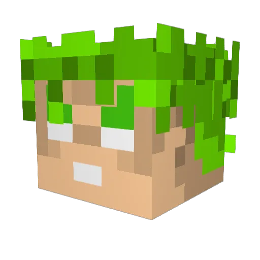 miquelzz Minecraft avatar head, 3D render