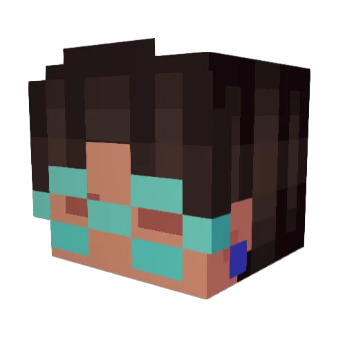mirabel_madrigal Minecraft avatar head, 3D render