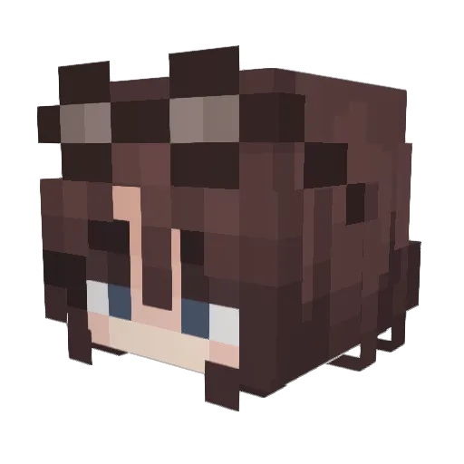 mirabelkaa Minecraft avatar head, 3D render