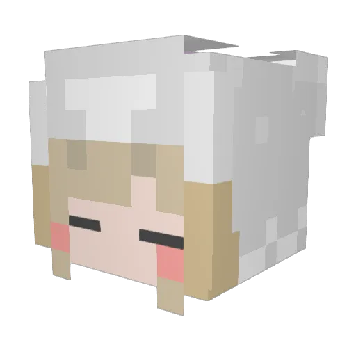 miraccho Minecraft avatar head, 3D render