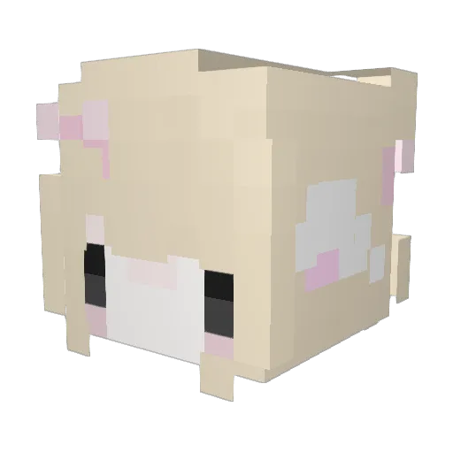 mirachee Minecraft avatar head, 3D render