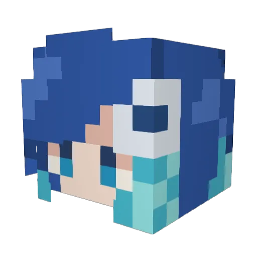 mirage_C Minecraft avatar head, 3D render