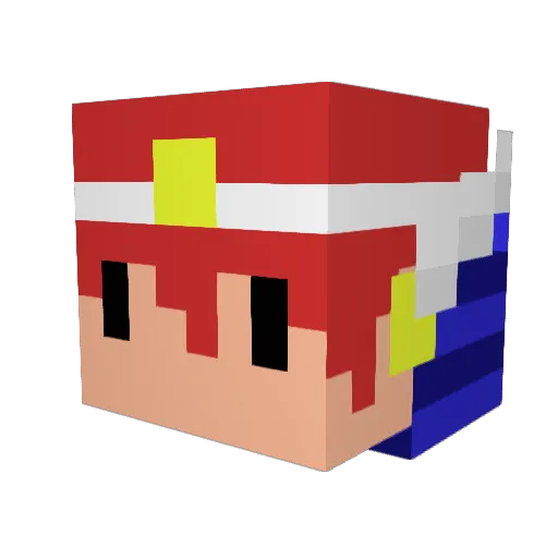 mirakuru1118 Minecraft avatar head, 3D render