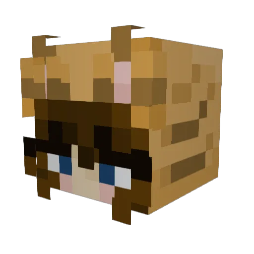 miralikescats Minecraft avatar head, 3D render