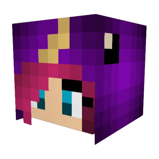 miraluna5 Minecraft avatar head, 3D render