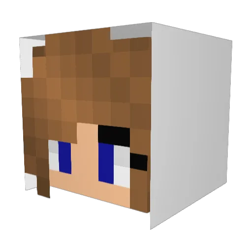 mirandavallentin Minecraft avatar head, 3D render