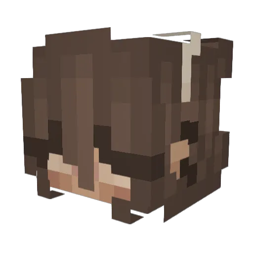 miraynikki Minecraft avatar head, 3D render