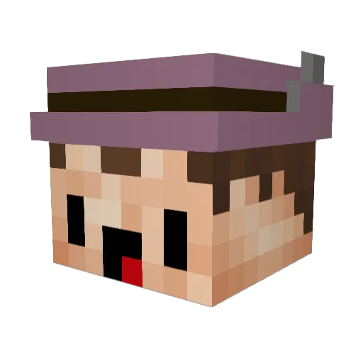 mircizur Minecraft avatar head, 3D render