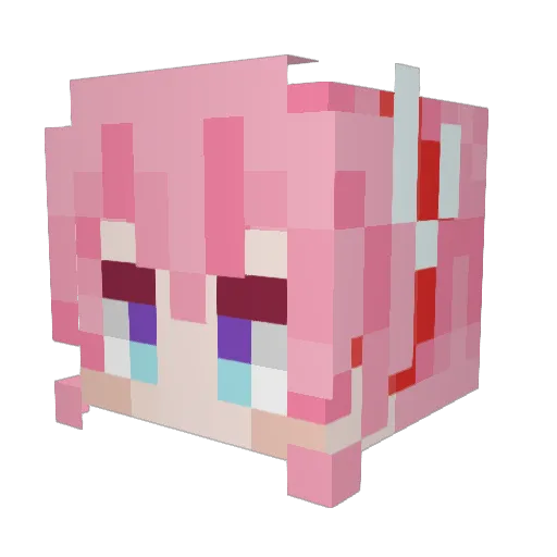 mircoraptoro Minecraft avatar head, 3D render