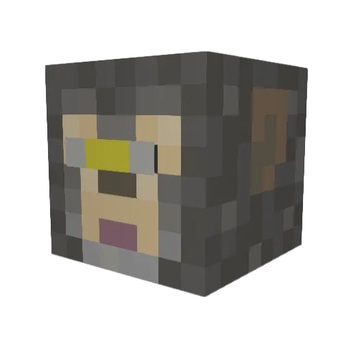 mireaandy Minecraft avatar head, 3D render