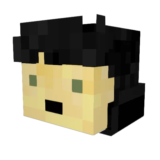 miremoder Minecraft avatar head, 3D render