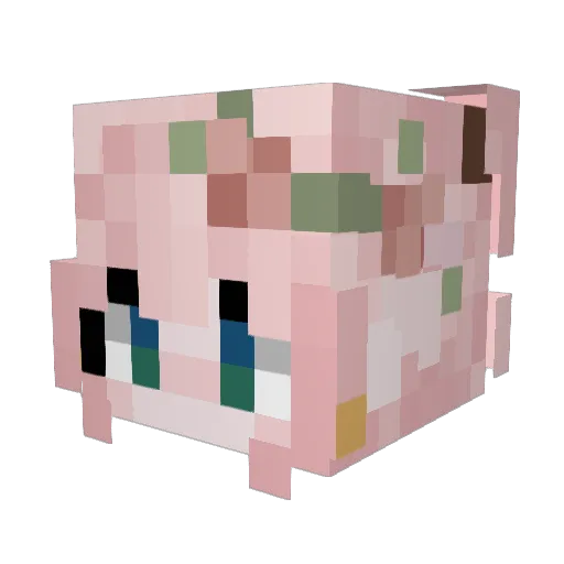 mirennn Minecraft avatar head, 3D render