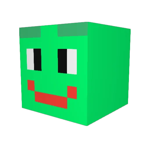 mirfoxaak Minecraft avatar head, 3D render