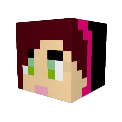 miriammuros Minecraft avatar head, 3D render