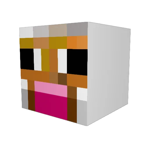 miritan Minecraft avatar head, 3D render