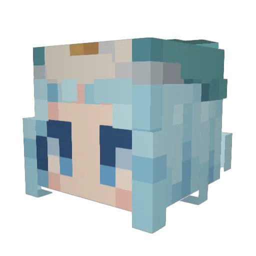 mirku Minecraft avatar head, 3D render