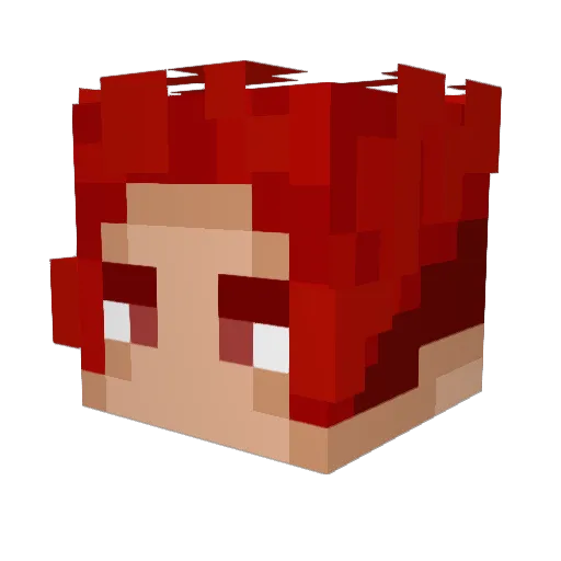 mirmirage Minecraft avatar head, 3D render