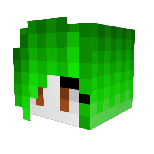 mirmux Minecraft avatar head, 3D render