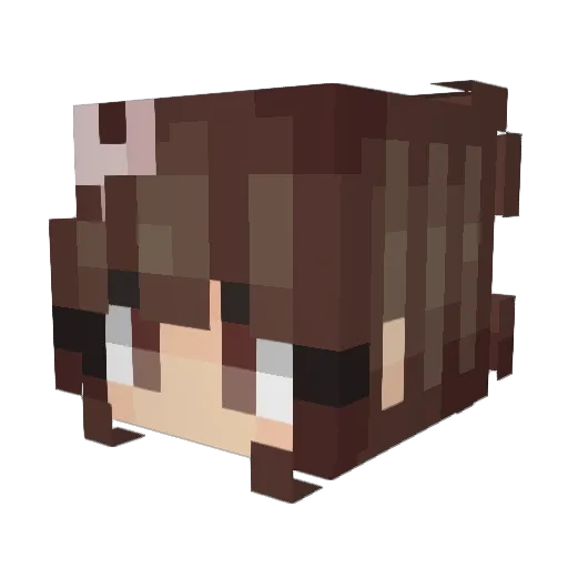 mirnaaa Minecraft avatar head, 3D render