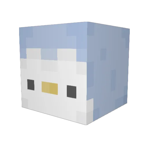 mirnd Minecraft avatar head, 3D render