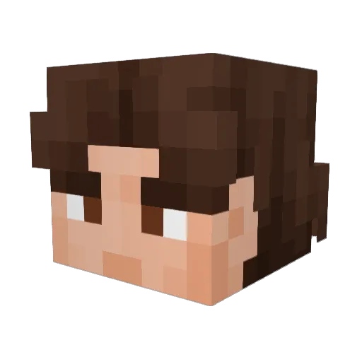 mirodell Minecraft avatar head, 3D render