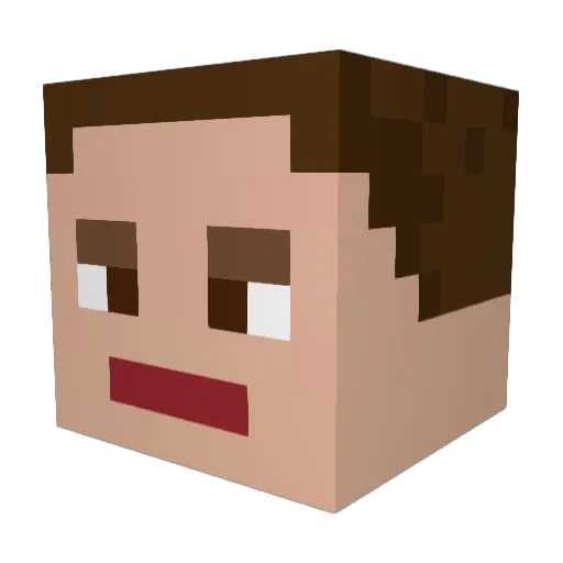miroge Minecraft avatar head, 3D render