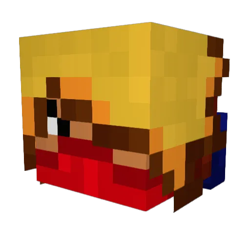 mironq Minecraft avatar head, 3D render