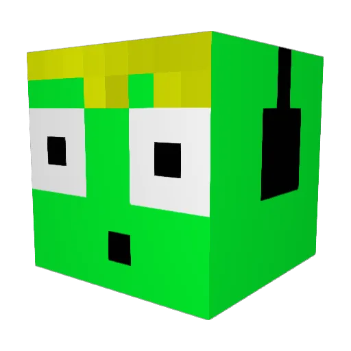 miroopms Minecraft avatar head, 3D render