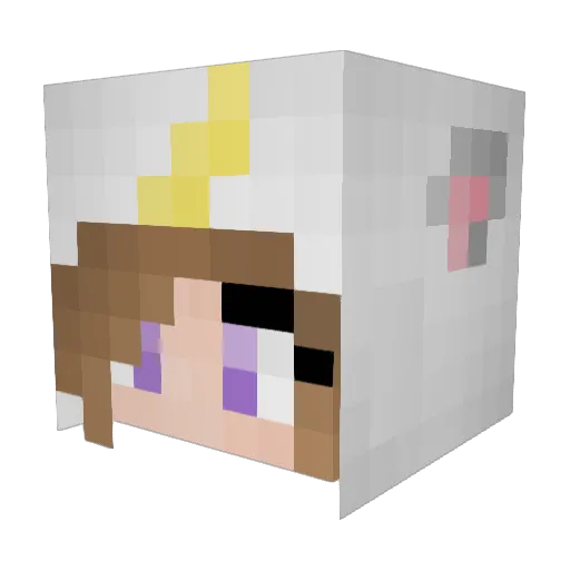 mirotan Minecraft avatar head, 3D render