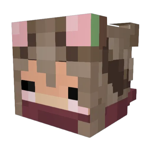 miroxide Minecraft avatar head, 3D render