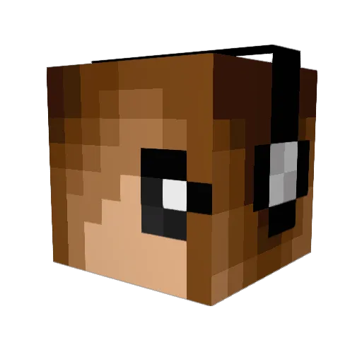 mirpa Minecraft avatar head, 3D render