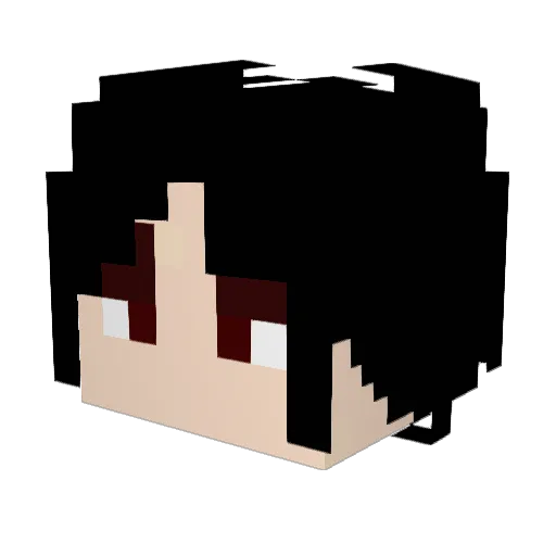 mirroredrealms Minecraft avatar head, 3D render