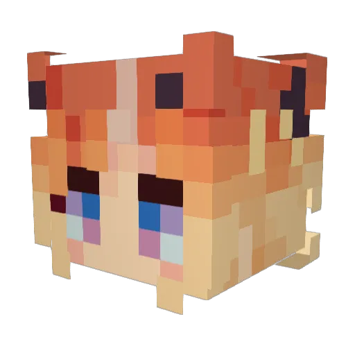 mirrormyth Minecraft avatar head, 3D render