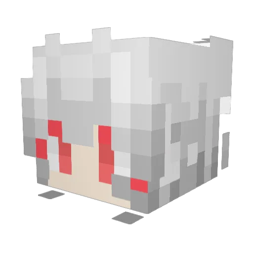 mirrukuu Minecraft avatar head, 3D render