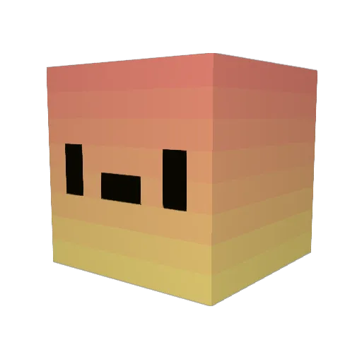 mirskek Minecraft avatar head, 3D render