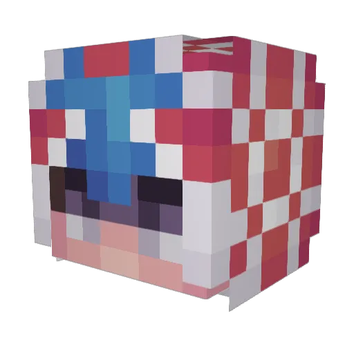 mirtskin Minecraft avatar head, 3D render