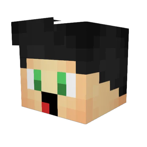 mirukokorara Minecraft avatar head, 3D render