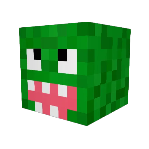mirukutyoko Minecraft avatar head, 3D render