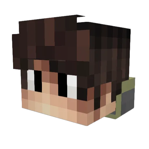 mis3 Minecraft avatar head, 3D render