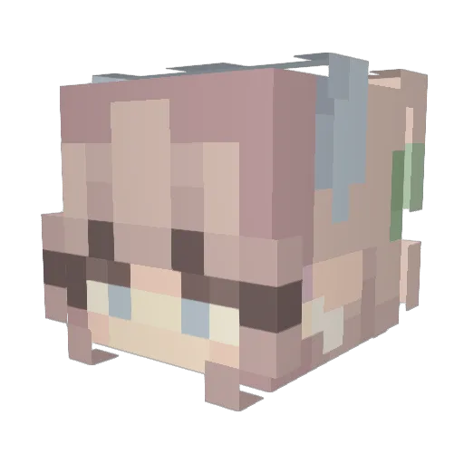 misa0712 Minecraft avatar head, 3D render