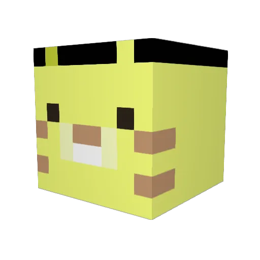 misa2k Minecraft avatar head, 3D render