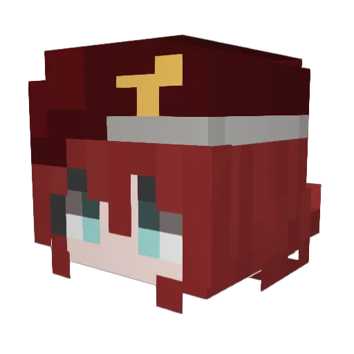 misa_shen Minecraft avatar head, 3D render