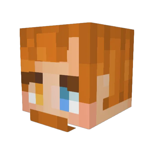 misakanons Minecraft avatar head, 3D render