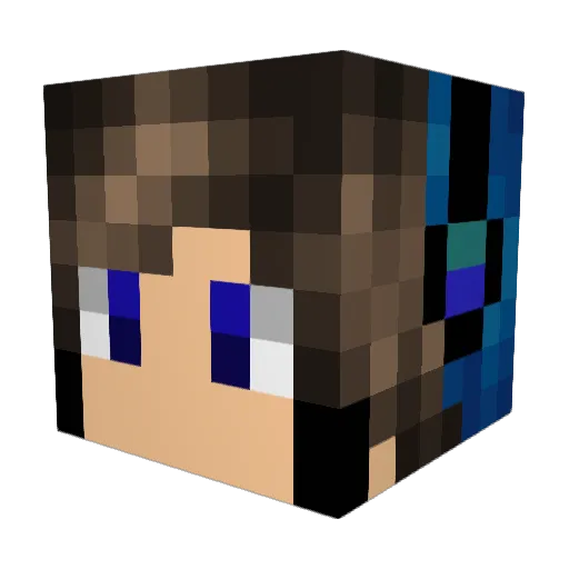 misakburianek Minecraft avatar head, 3D render