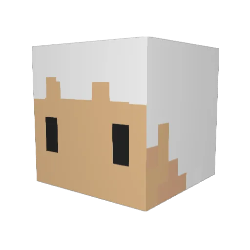 misaki04ka Minecraft avatar head, 3D render