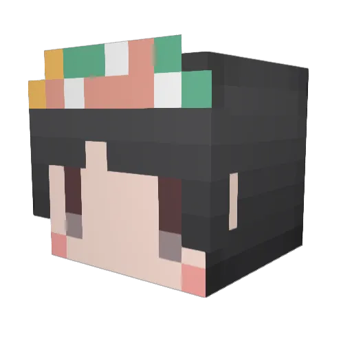 misaki385 Minecraft avatar head, 3D render
