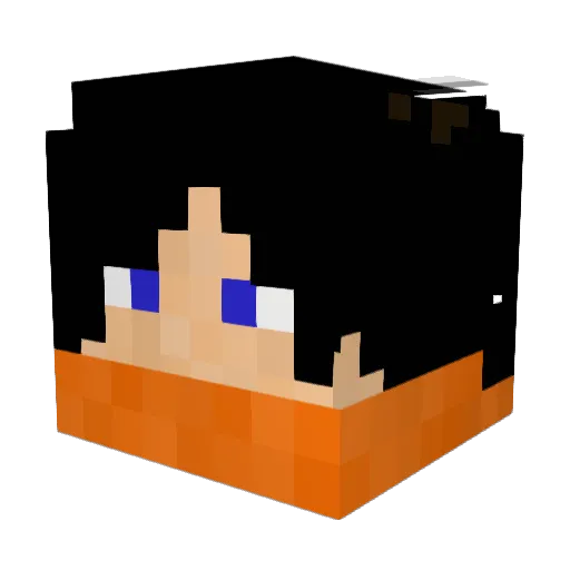 misakihoshino Minecraft avatar head, 3D render