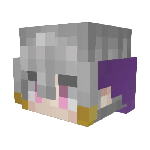 misanthropocene Minecraft avatar head, 3D render