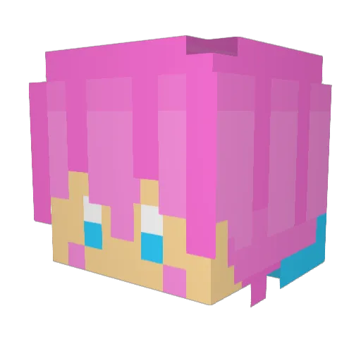 misaq_03 Minecraft avatar head, 3D render