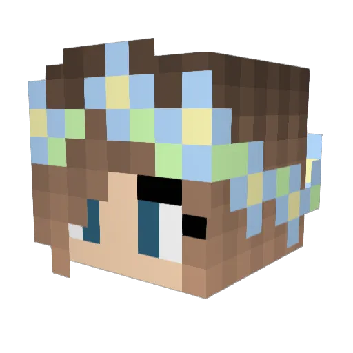 misato_2525 Minecraft avatar head, 3D render